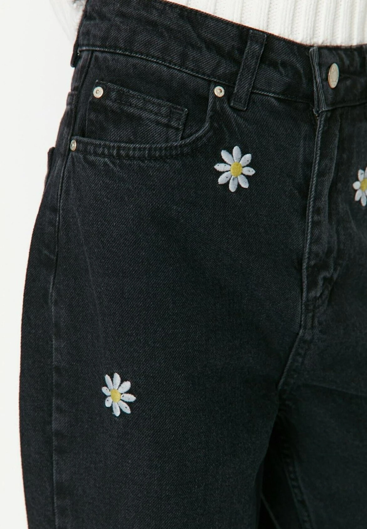 Trendyol Jeans - Vaqueros A Campana - Black - Imagen 6