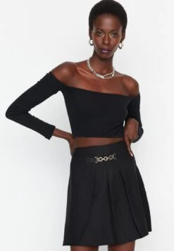 Trendyol Na Co Dzień I Komfort - Falda Acampanada - Black