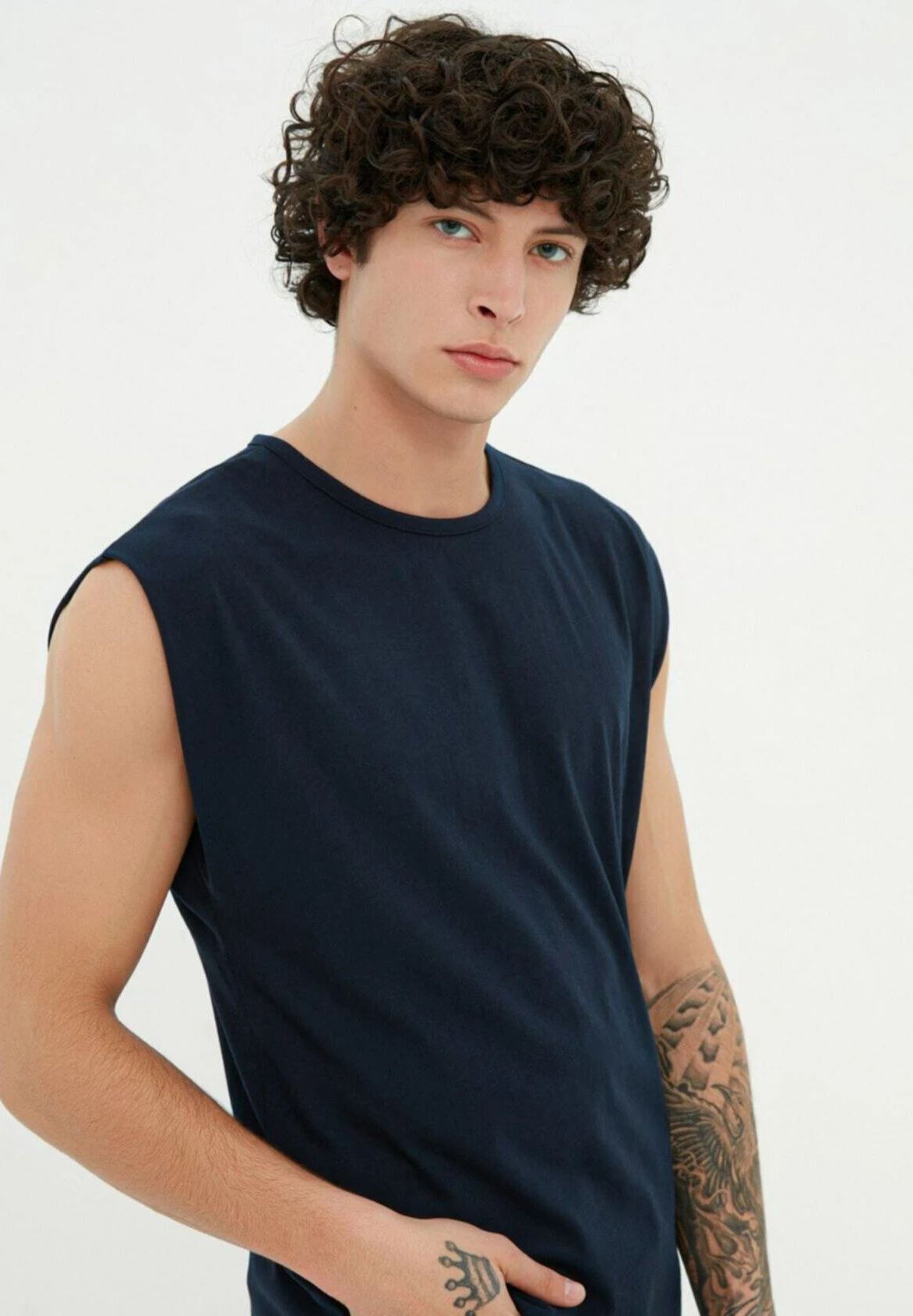 Trendyol Tmnss20Al0067 - Top - Navy Blue - Imagen 3