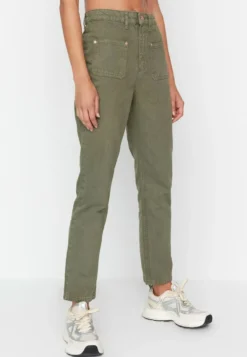Trendyol Vaqueros Rectos - Khaki