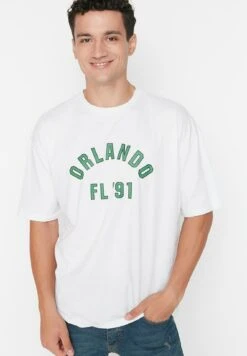 Trendyol Gewoontjes - Camiseta Estampada - White