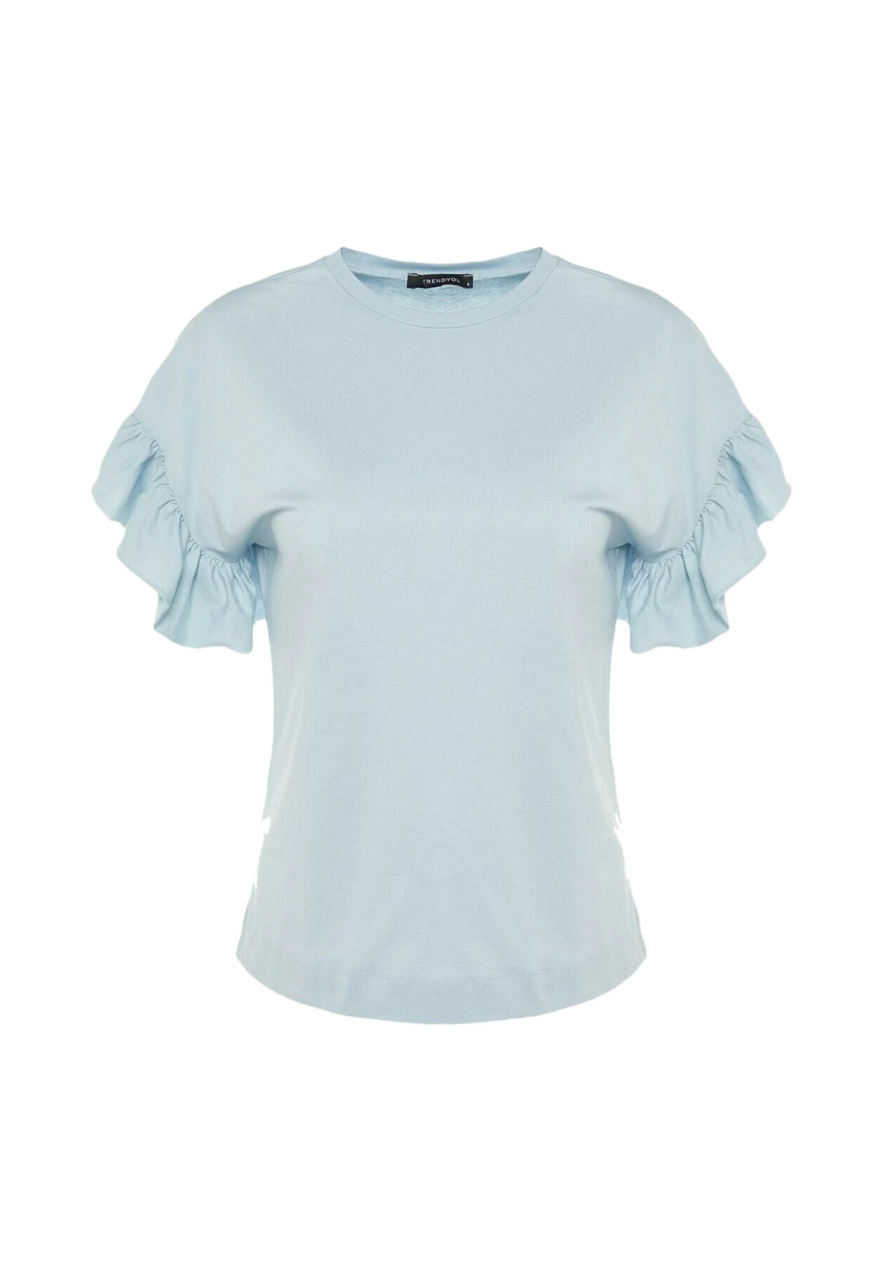 Trendyol Gewoontjes - Camiseta Básica - Light Blue - Imagen 5