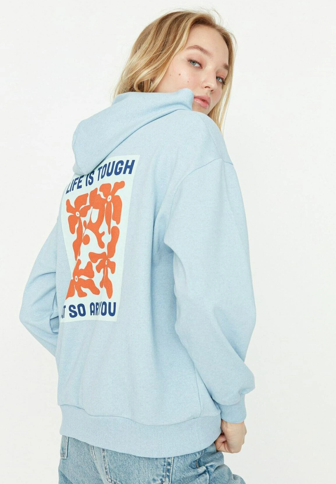 Trendyol Jersey Con Capucha - Blue - Imagen 4