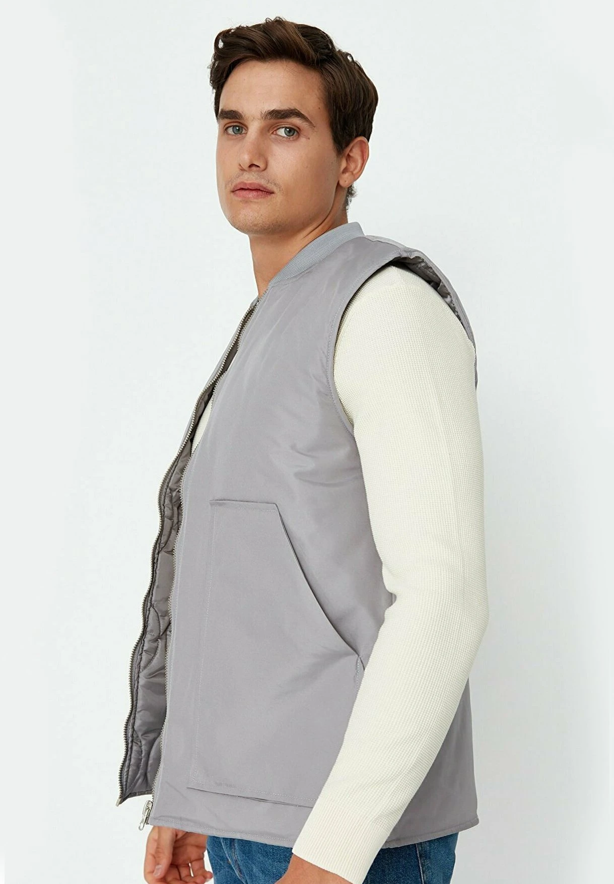 Trendyol Chaleco - Grey - Imagen 3