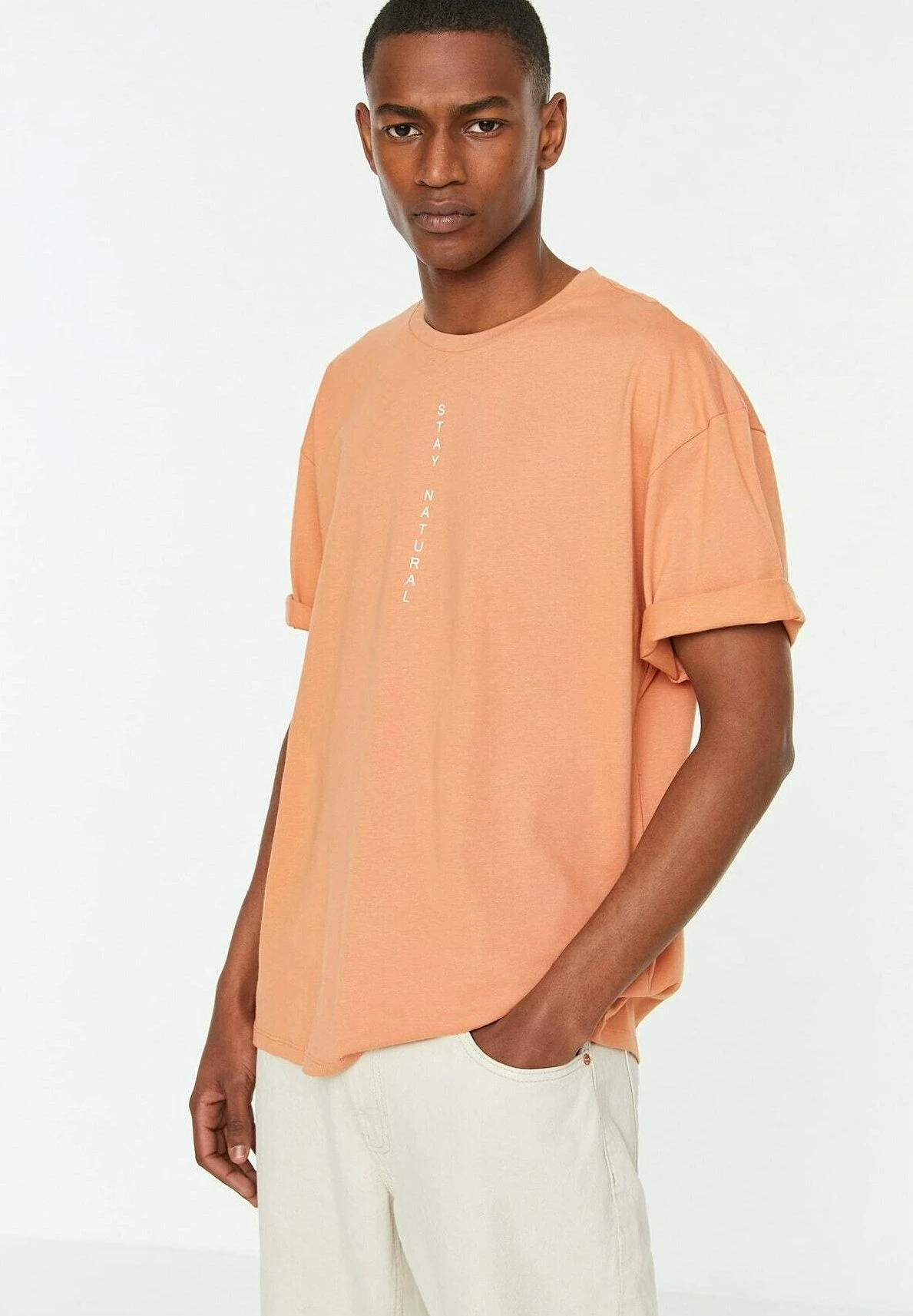 Trendyol Camiseta Estampada - Orange