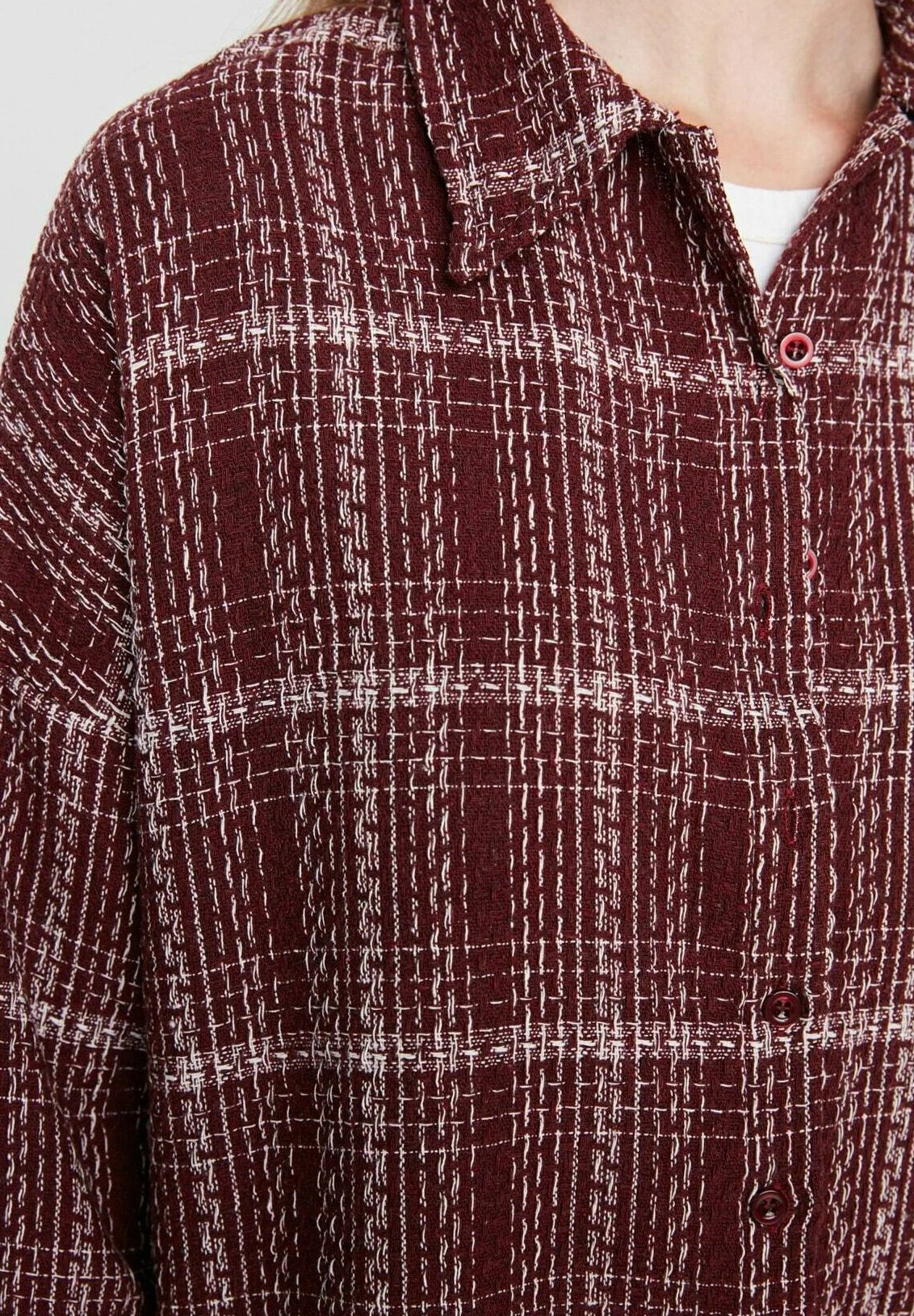 Trendyol Camisa - Burgundy - Imagen 3