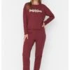 Trendyol Set - Pijama - Burgundy