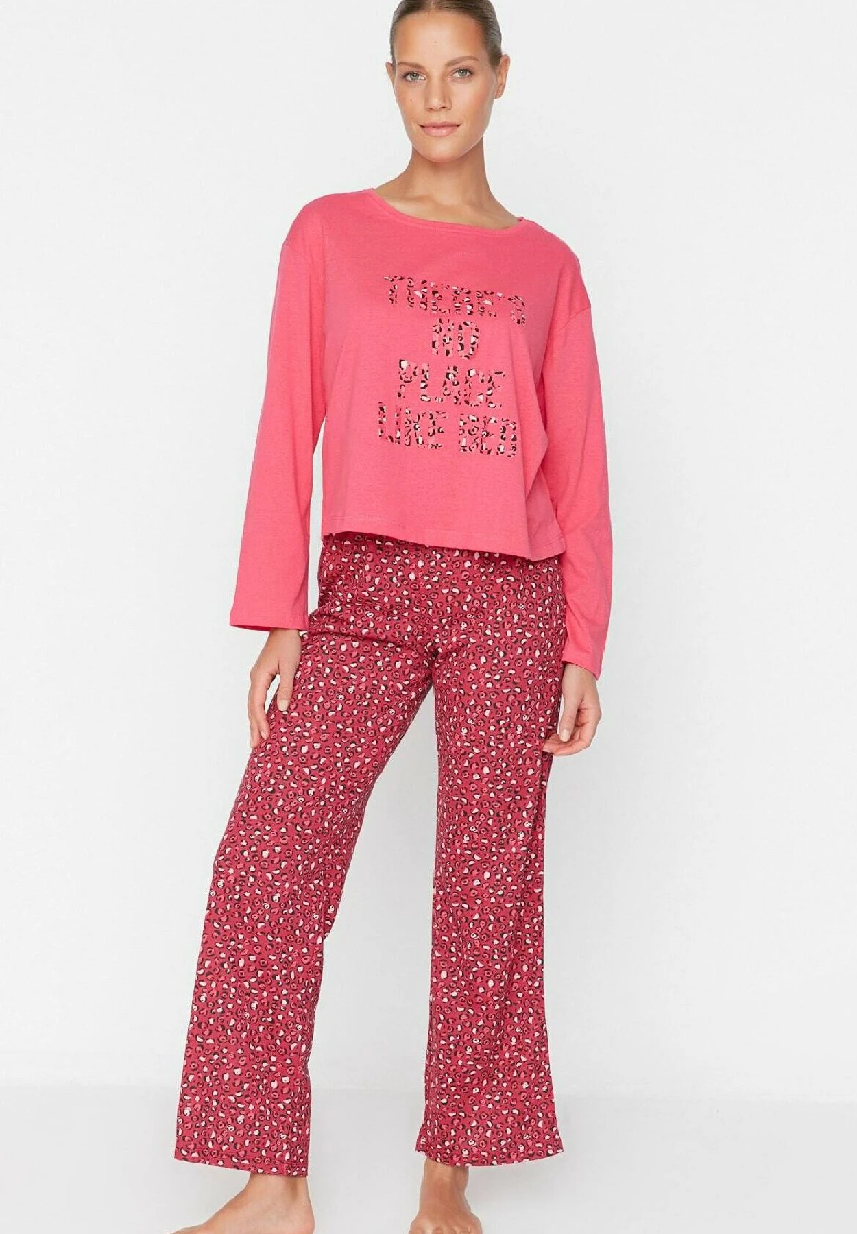 Trendyol Set - Pijama - Mottled Pink - Imagen 2