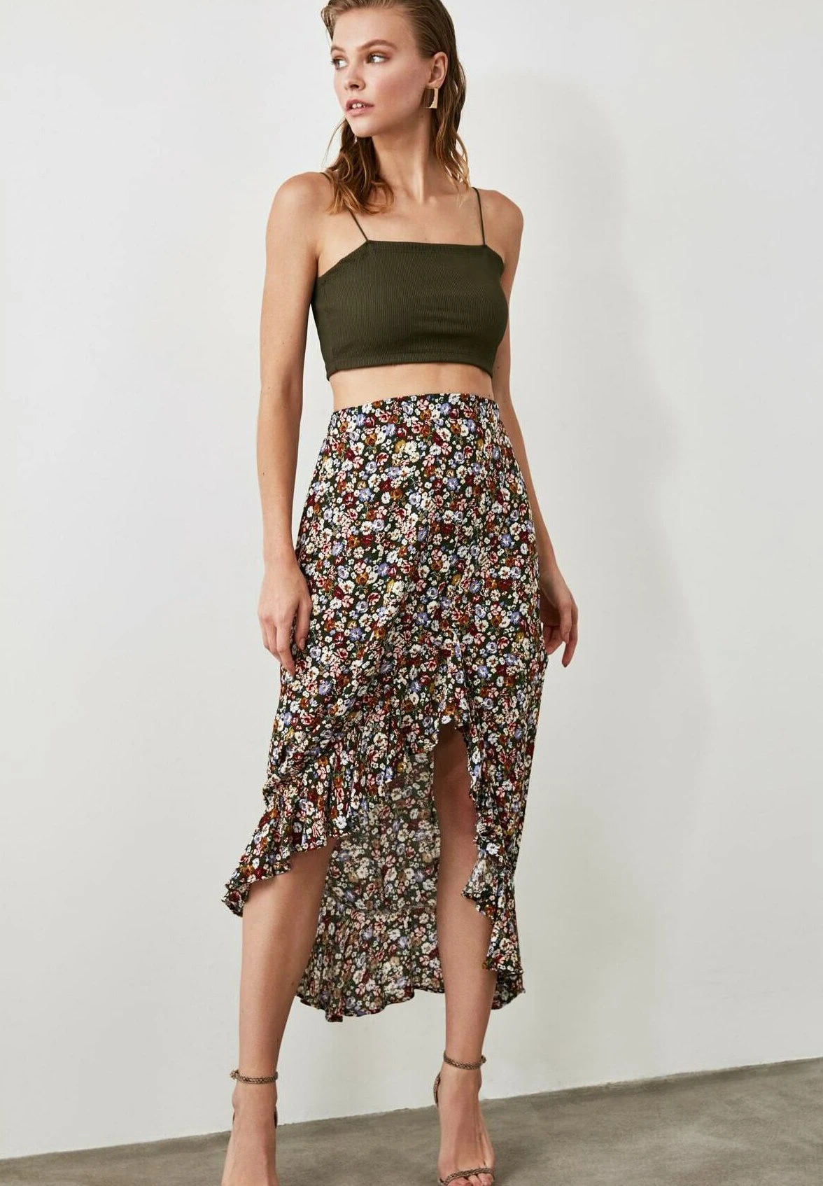 Trendyol Falda Acampanada - Multicolor