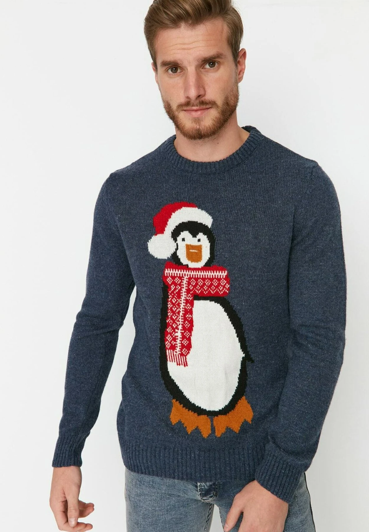 Trendyol Christmas - Jersey De Punto - Navy Blue - Imagen 3