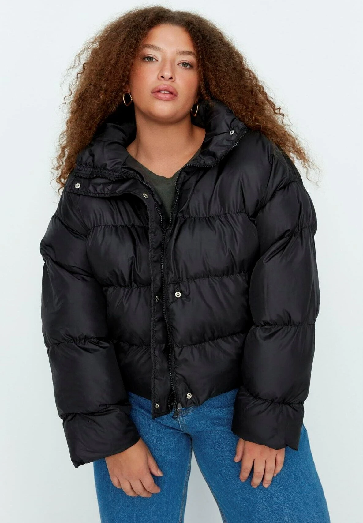 Plus Size- Chaqueta De Invierno - Black