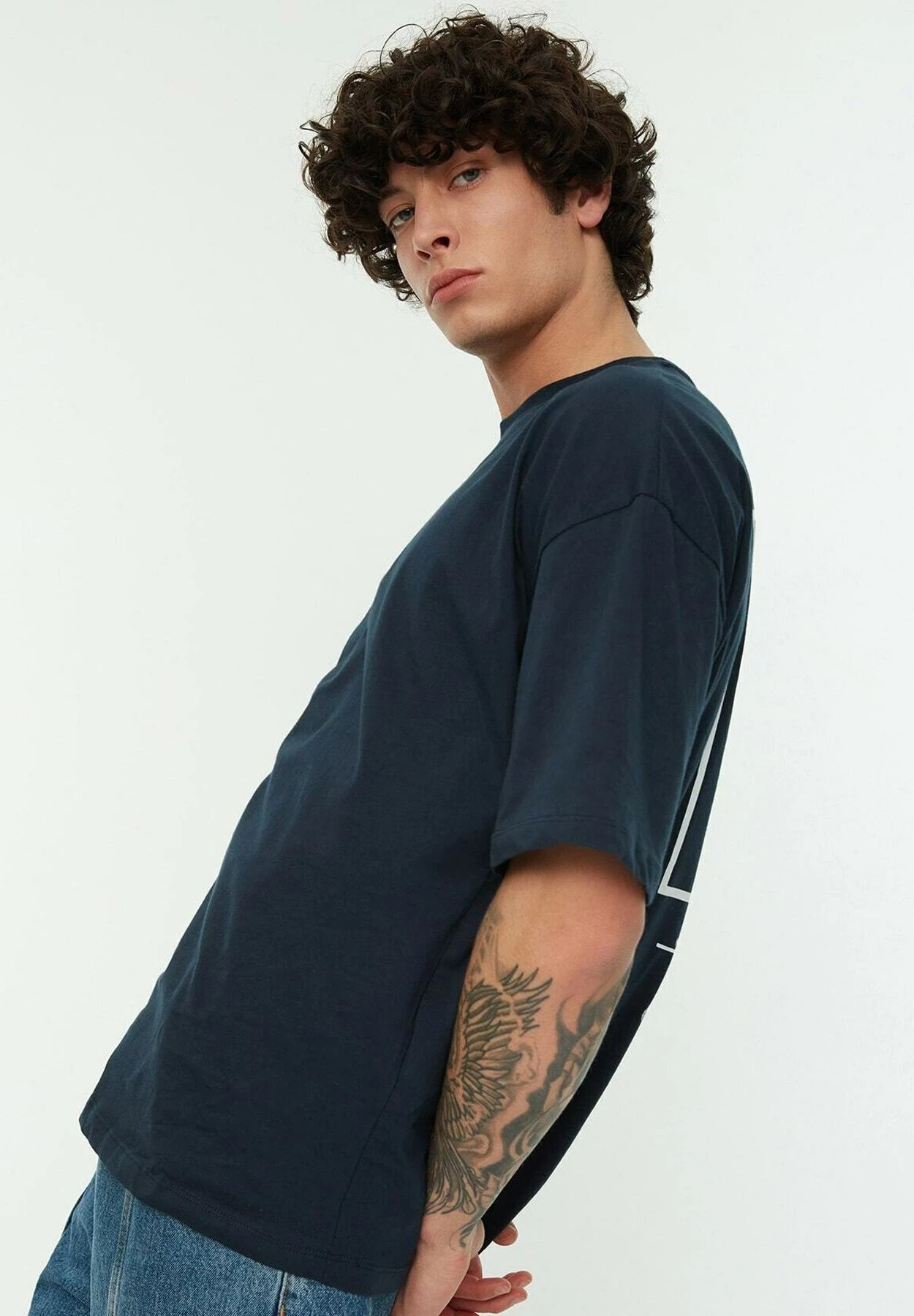 Trendyol Parent - Camiseta Estampada - Navy Blue - Imagen 3