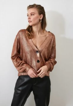 Trendyol Chaqueta De Punto - Metallic