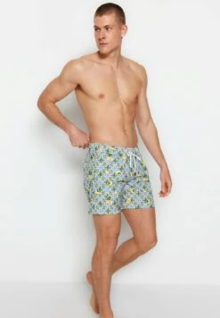 Trendyol Bañador - White / Blue / Yellow