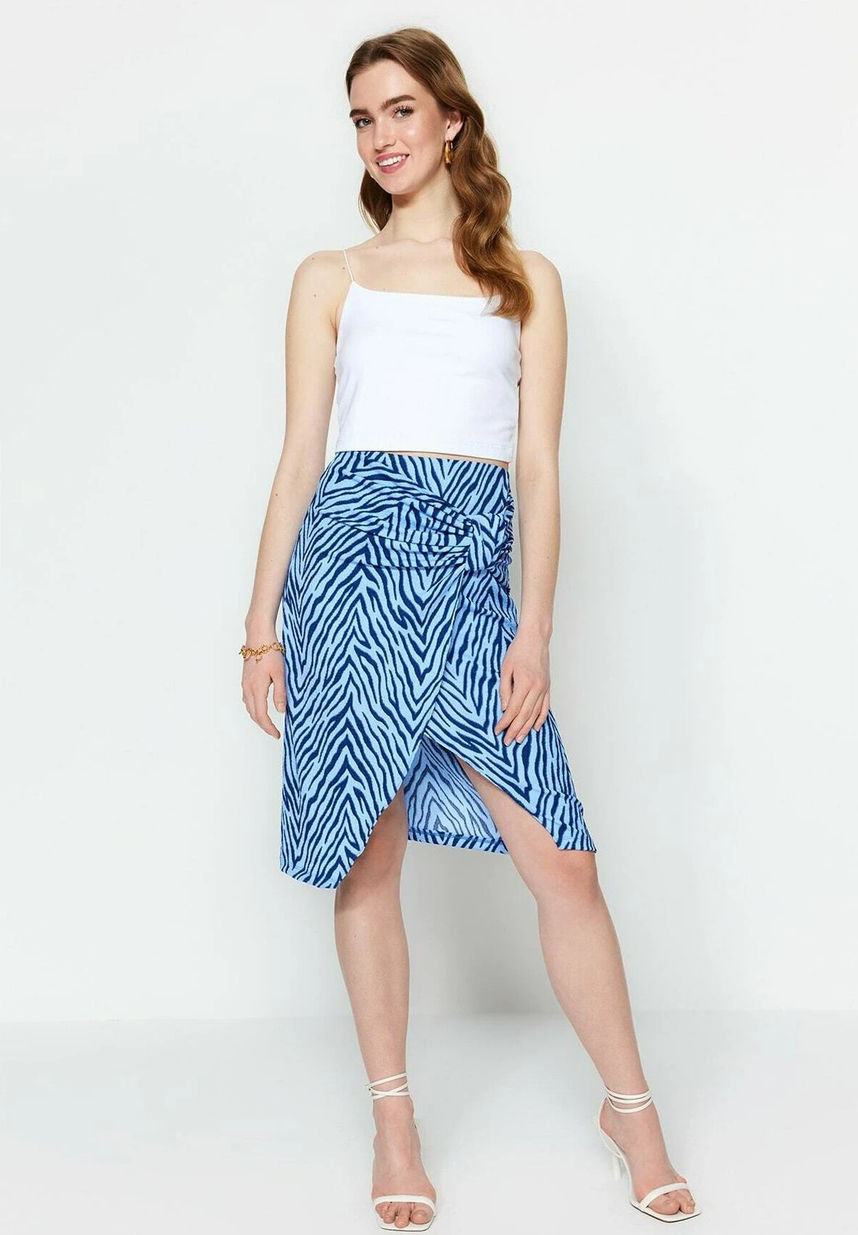 Trendyol Falda Cruzada - Navy Blue - Imagen 2