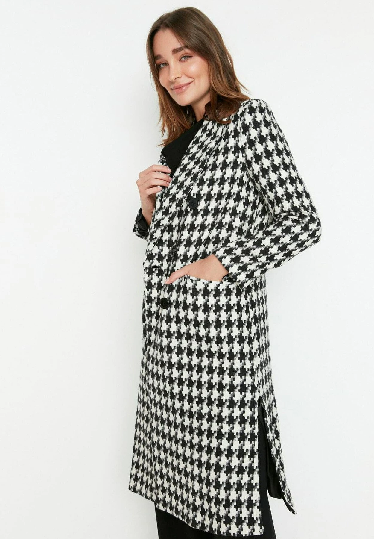 Trendyol Abrigo Clásico - Black - Imagen 4