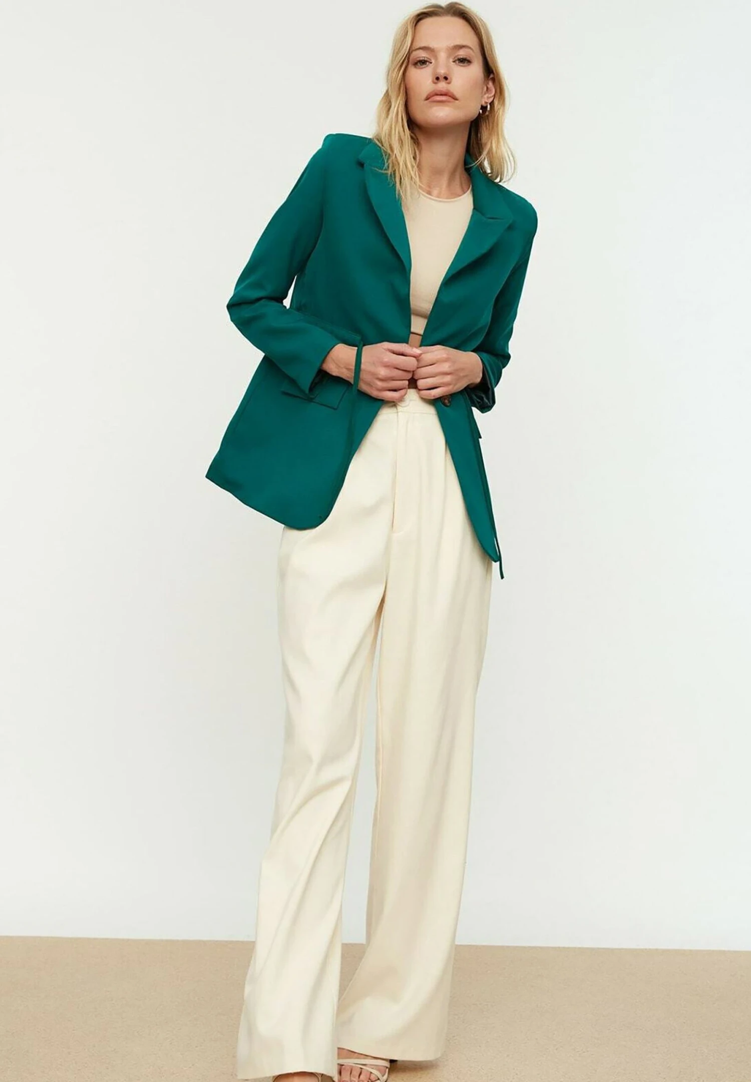 Trendyol Blazer - Green - Imagen 5