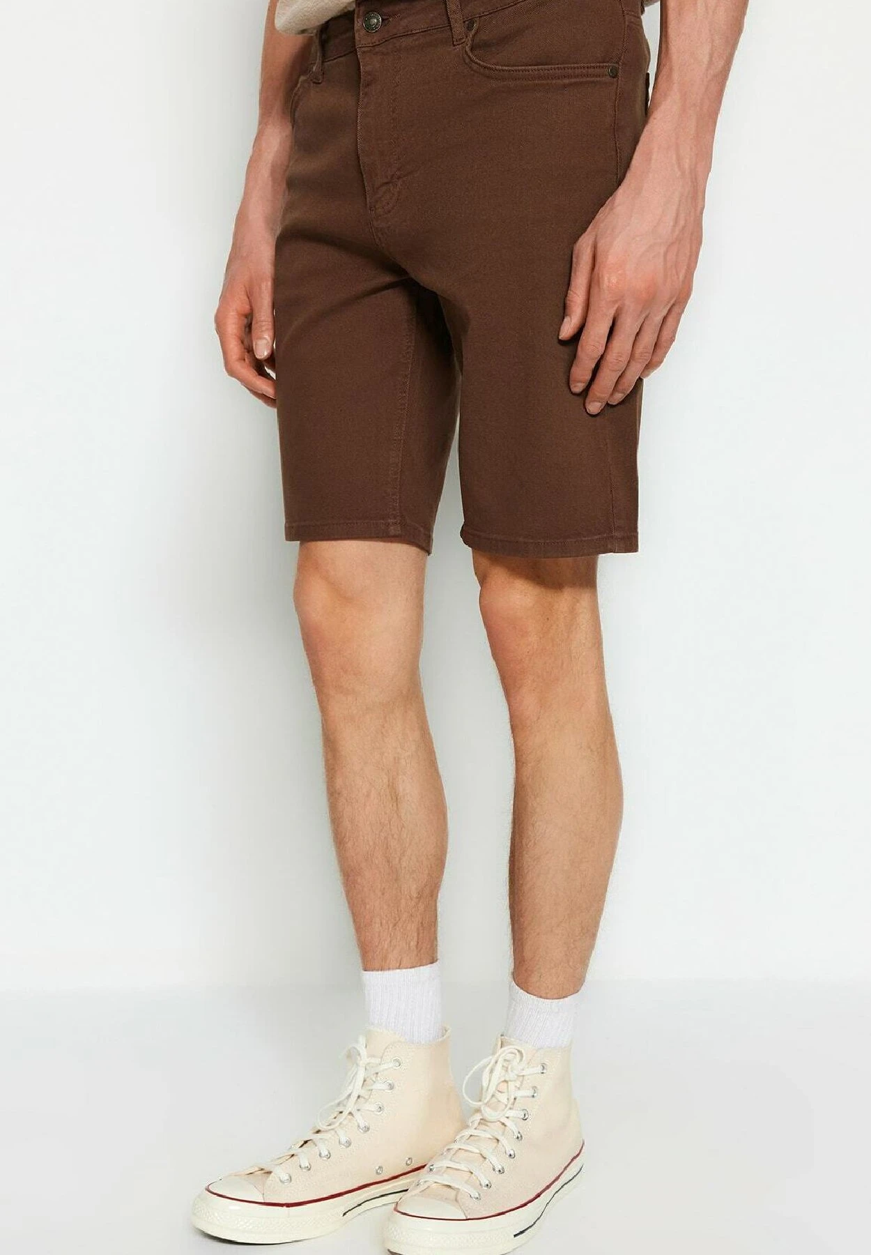 Trendyol Gewoontjes - Shorts Vaqueros - Brown - Imagen 4