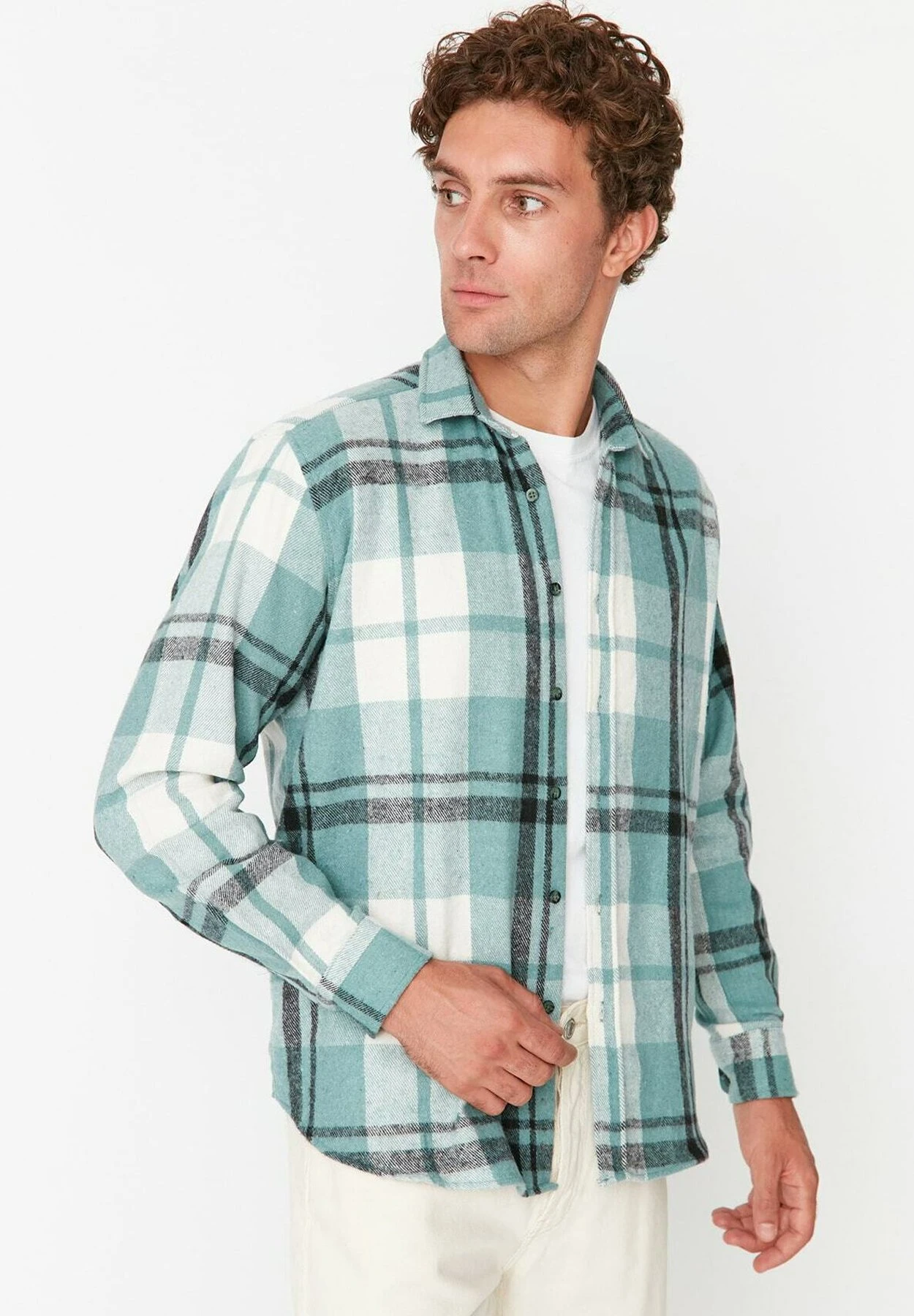 Trendyol Camisa - Turquoise - Imagen 4