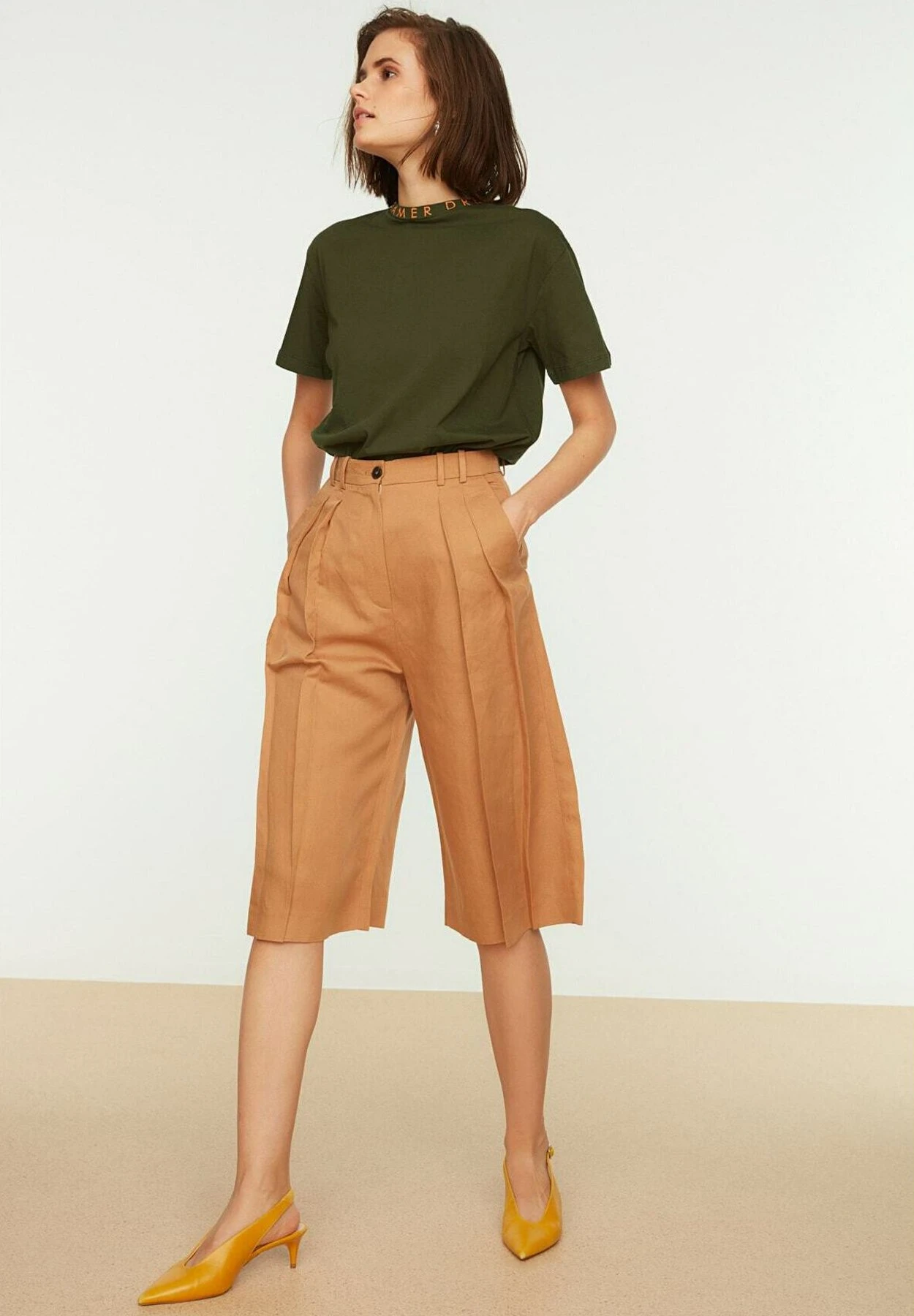 Trendyol Twoaw - Camiseta Estampada - Green - Imagen 2