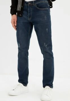 Trendyol Vaqueros Rectos - Navy Blue