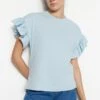 Trendyol Gewoontjes - Camiseta Básica - Light Blue