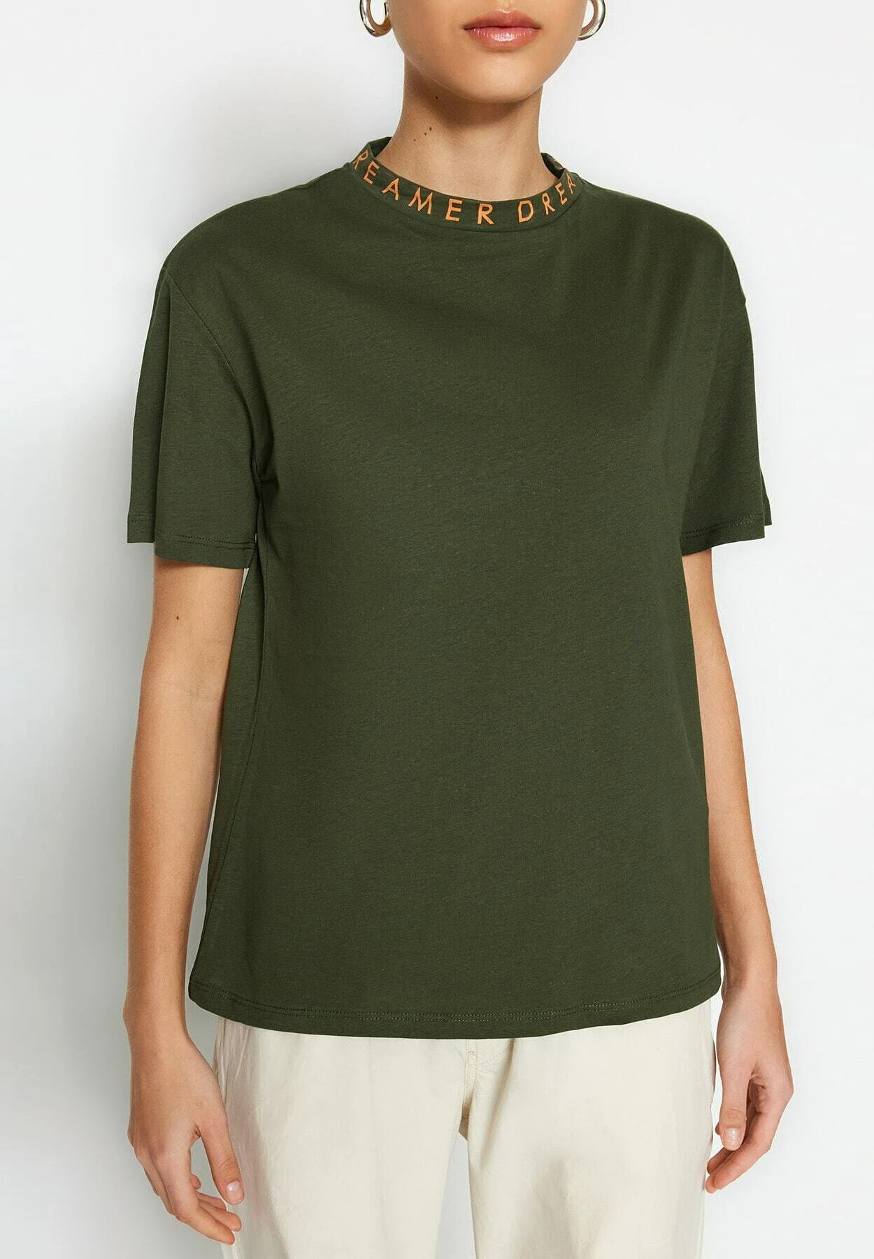 Trendyol Twoaw - Camiseta Estampada - Green - Imagen 6