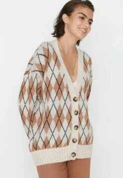 Trendyol Chaqueta De Punto - Gray