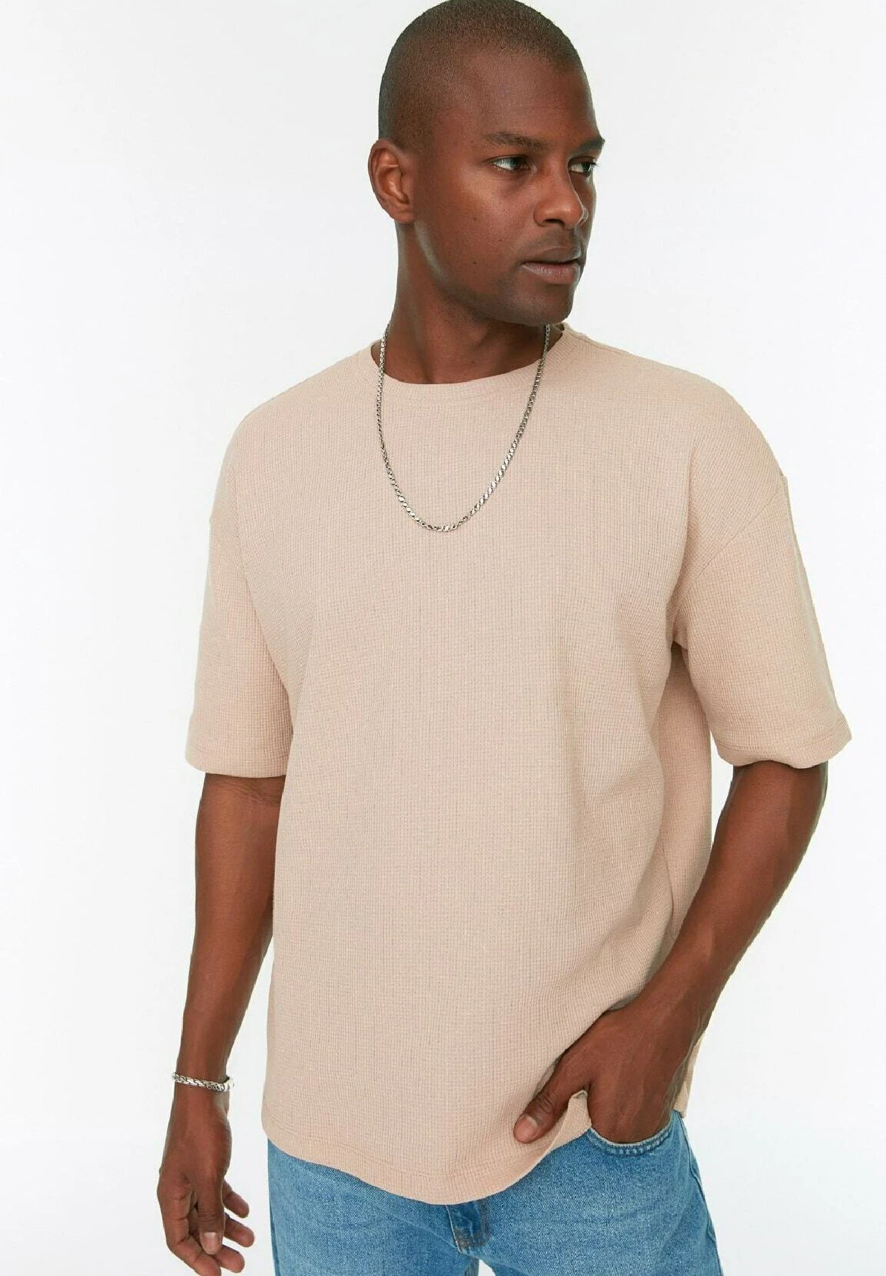 Trendyol Gewoontjes - Camiseta Básica - Camel