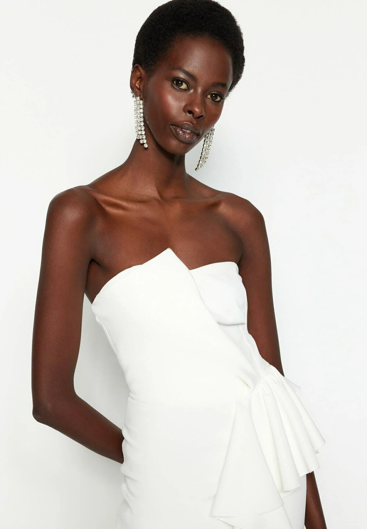 Trendyol Evening- Vestido De Fiesta - Cream - Imagen 5