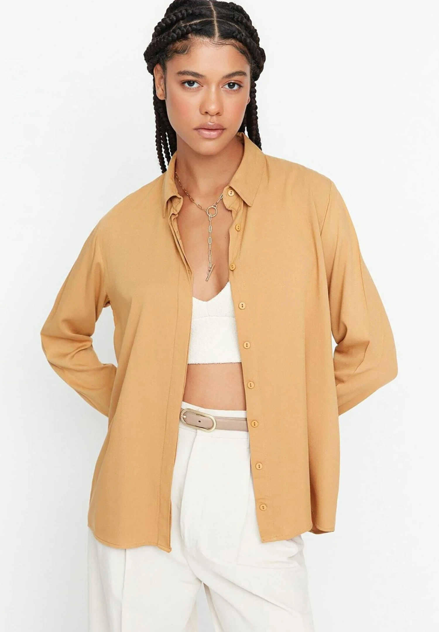 Trendyol Camisa - Brown - Imagen 5