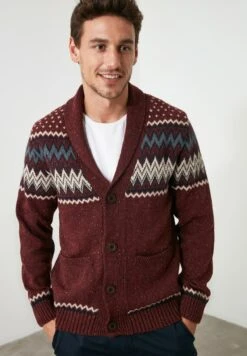 Trendyol Chaqueta De Punto - Burgundy