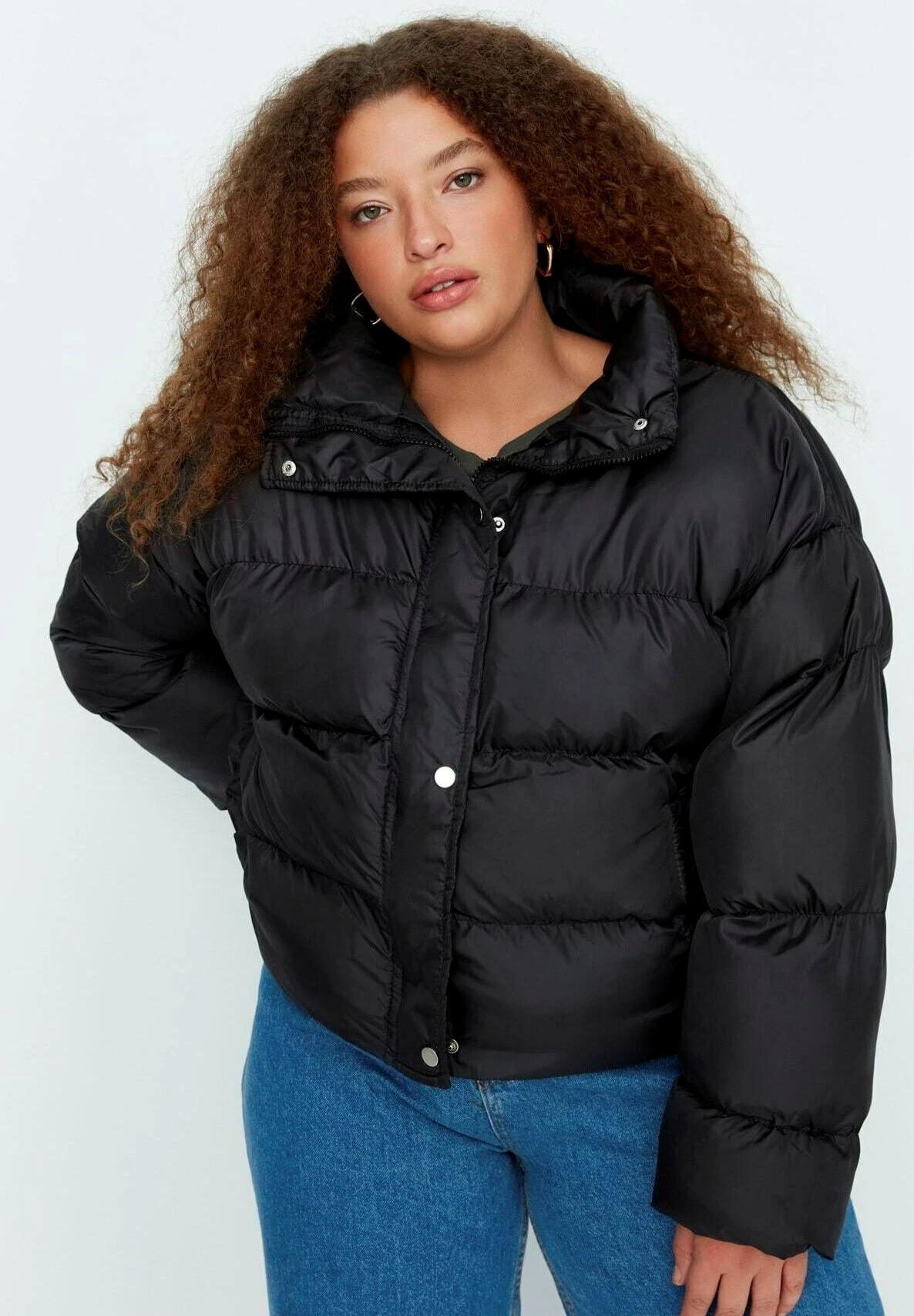 Plus Size- Chaqueta De Invierno - Black - Imagen 4