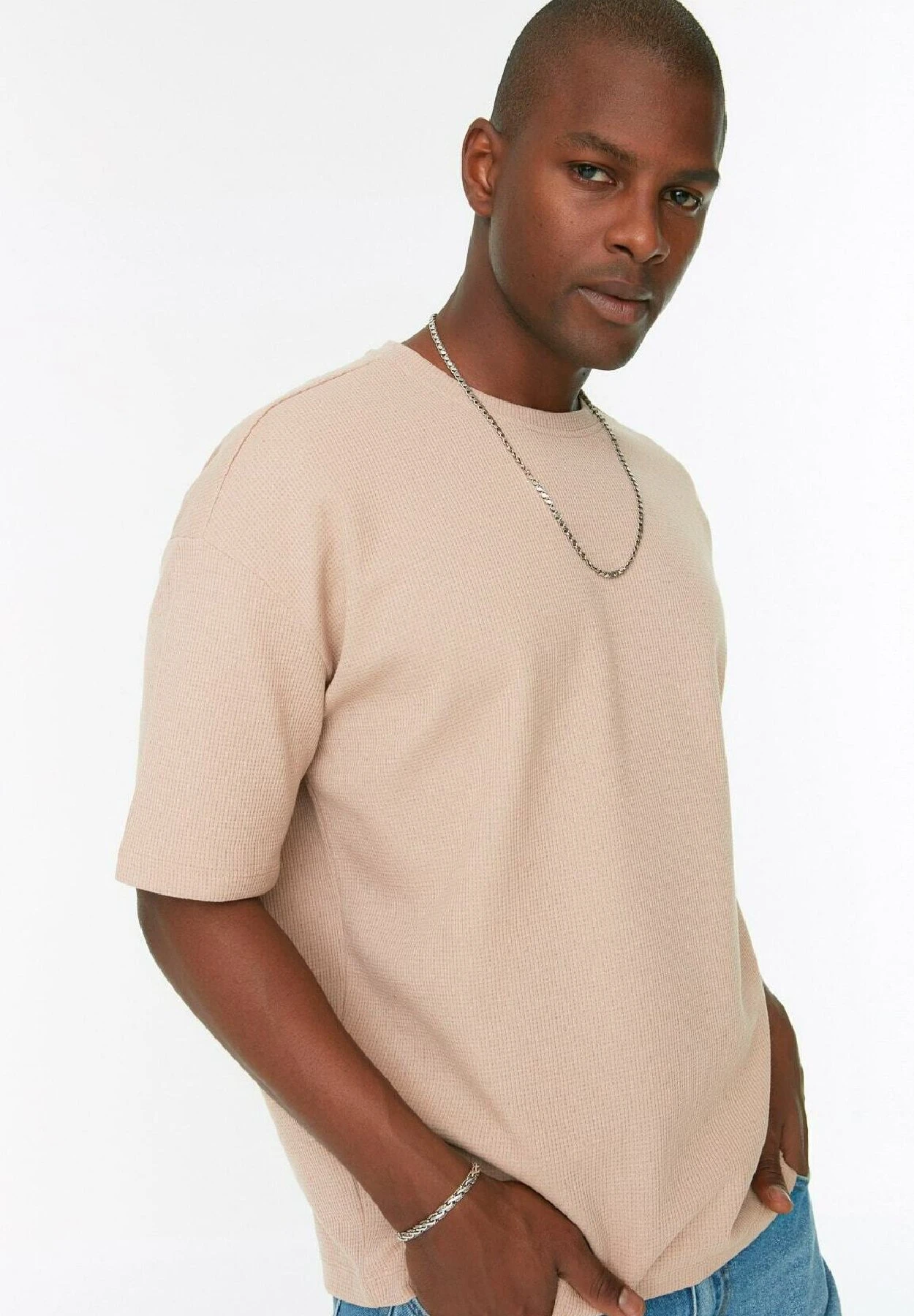 Trendyol Gewoontjes - Camiseta Básica - Camel - Imagen 3