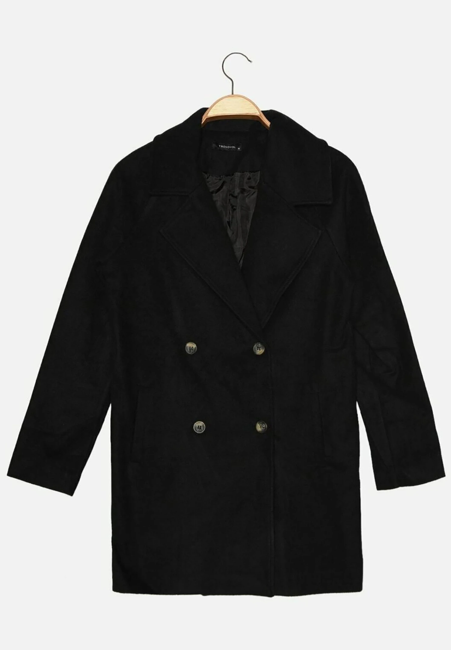 Trendyol Twoaw21Kb0017/Taş - Abrigo Corto - Black - Imagen 7