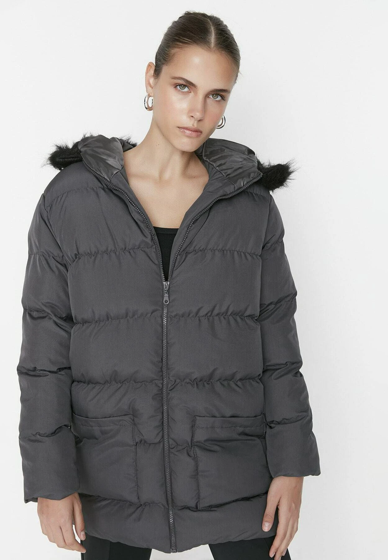 Trendyol Abrigo De Invierno - Gray