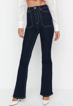 Trendyol Vaqueros Bootcut - Navy Blue