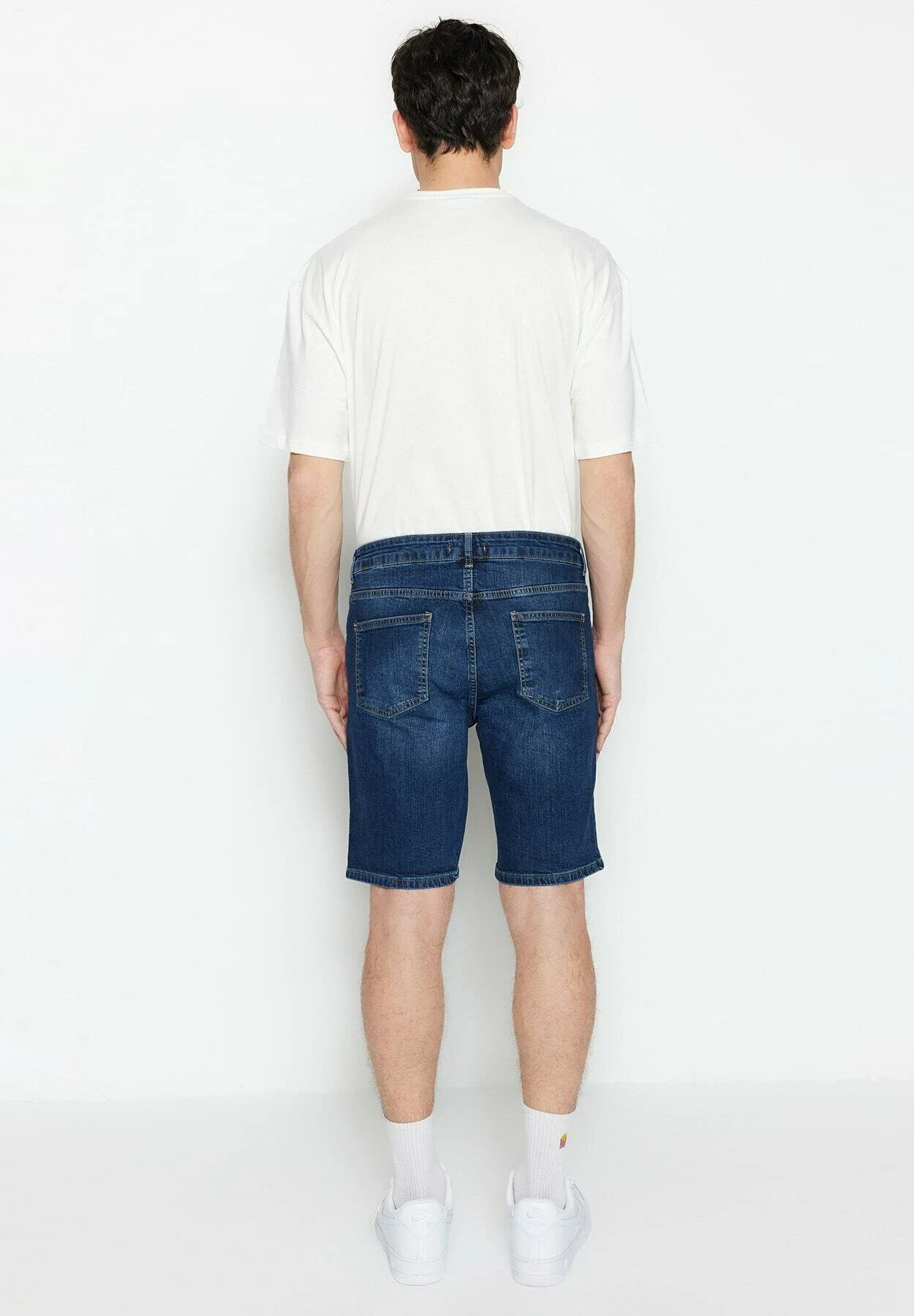 Trendyol Gewoontjes - Shorts Vaqueros - Navy Blue - Imagen 3