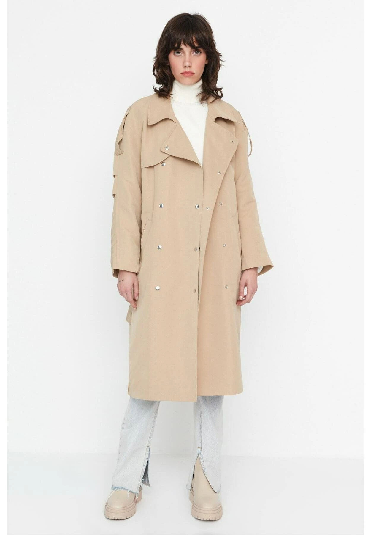 Trendyol Gabardina - Beige - Imagen 2