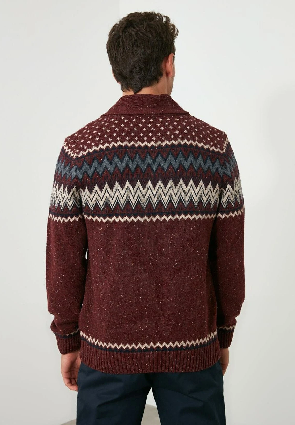 Trendyol Chaqueta De Punto - Burgundy - Imagen 2
