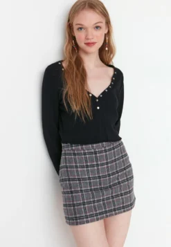 Trendyol Minifalda - Gray