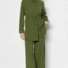 Modest Two Piece Set - Pantalones - Green