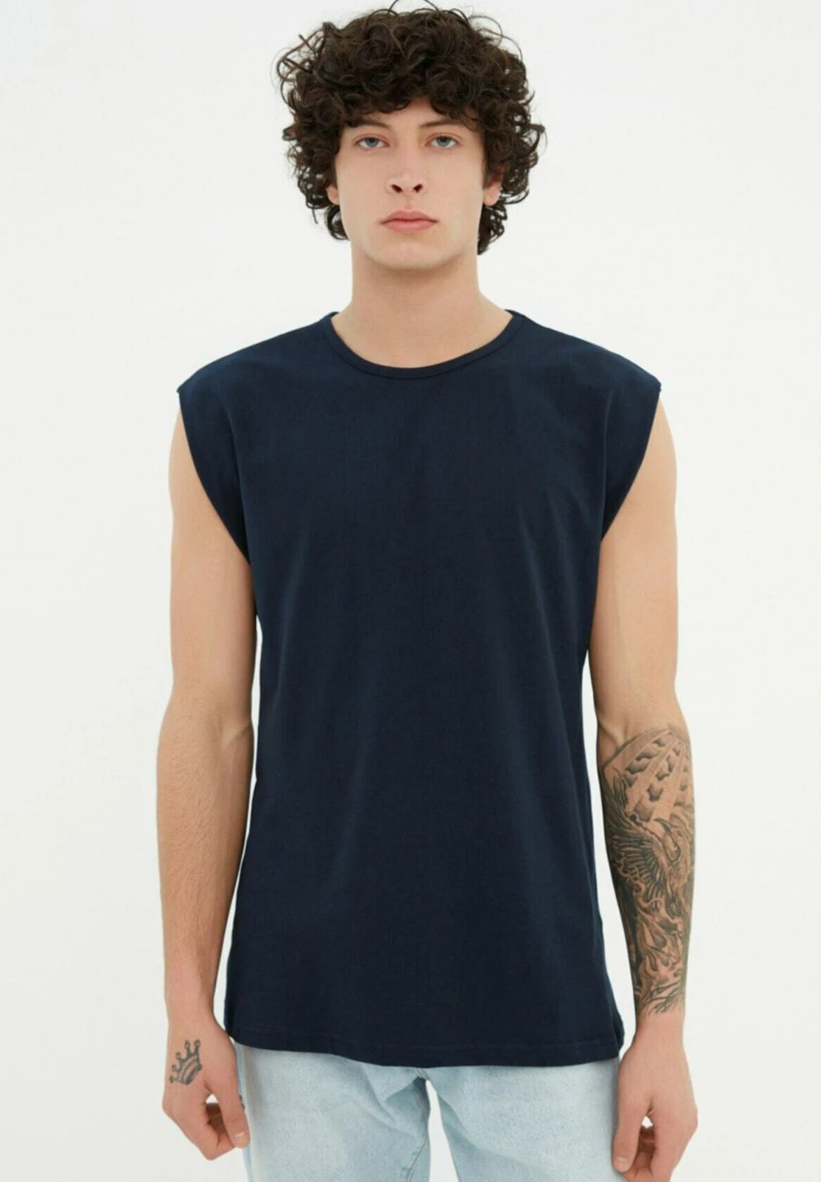 Trendyol Tmnss20Al0067 - Top - Navy Blue