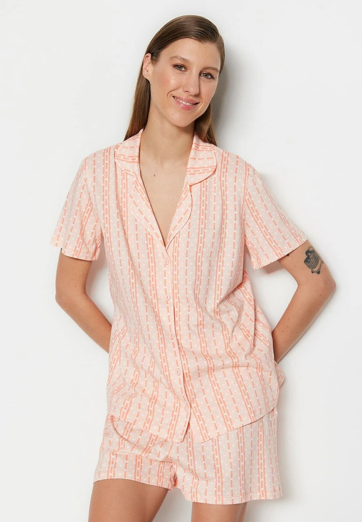 Trendyol Set - Pijama - Salmon - Imagen 4