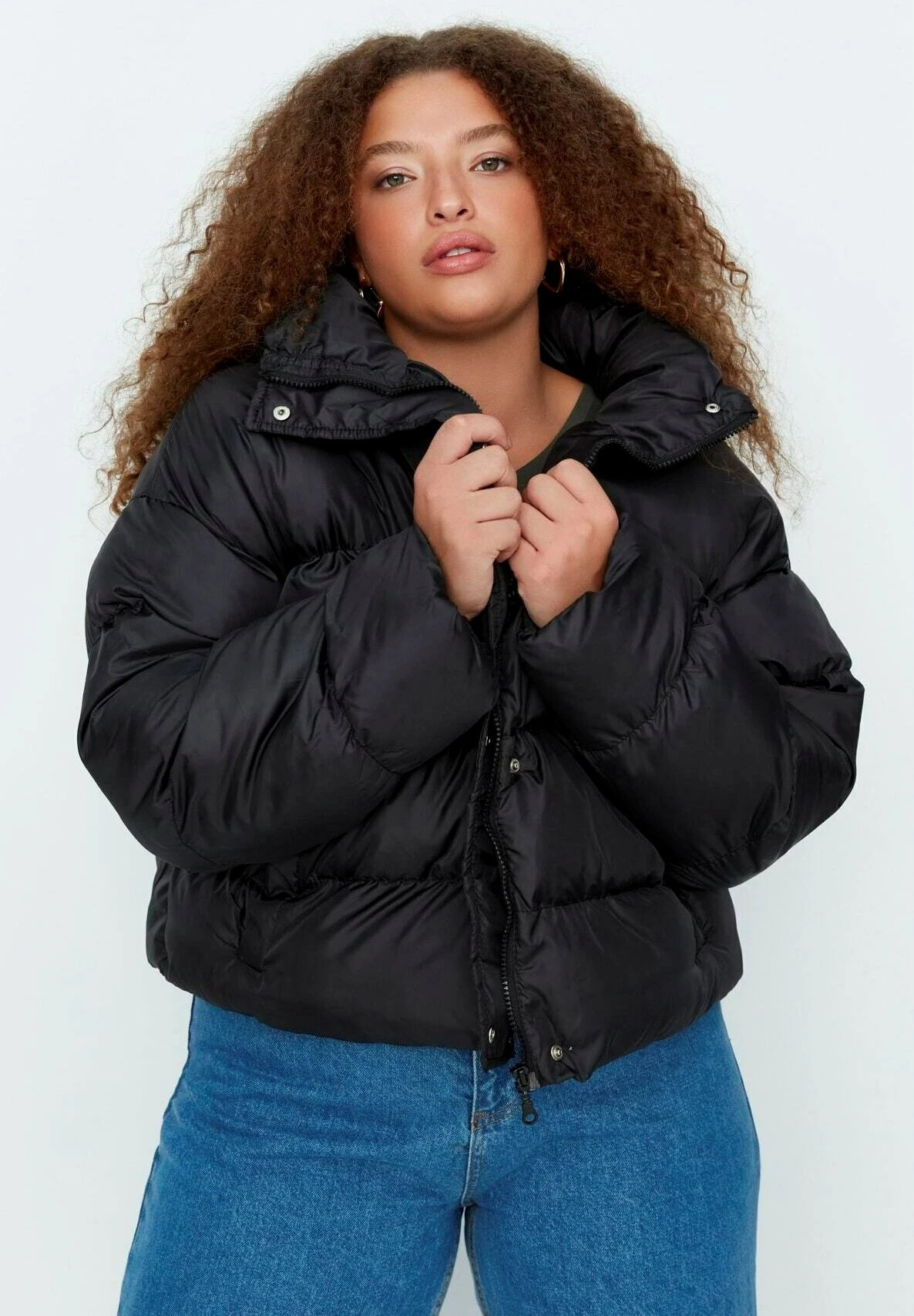 Plus Size- Chaqueta De Invierno - Black - Imagen 3