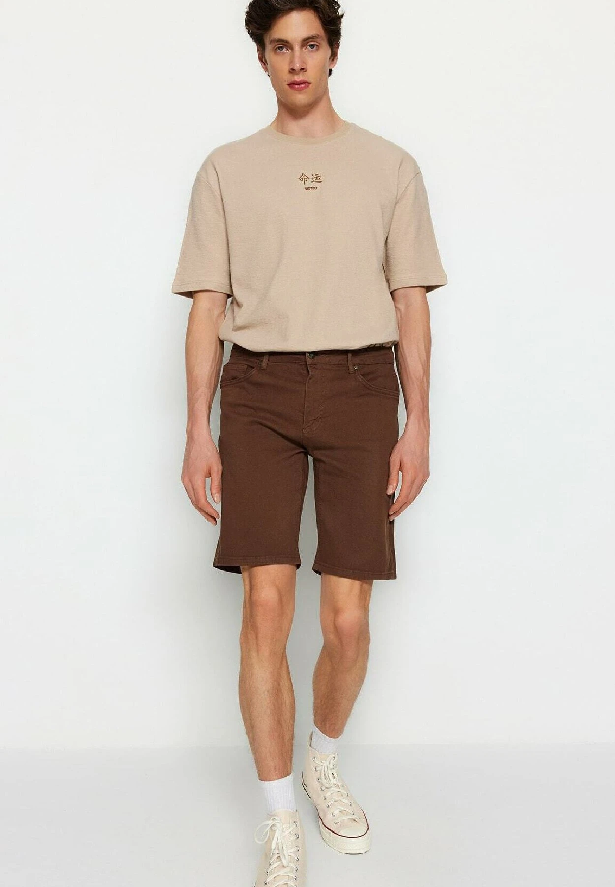 Trendyol Gewoontjes - Shorts Vaqueros - Brown - Imagen 2