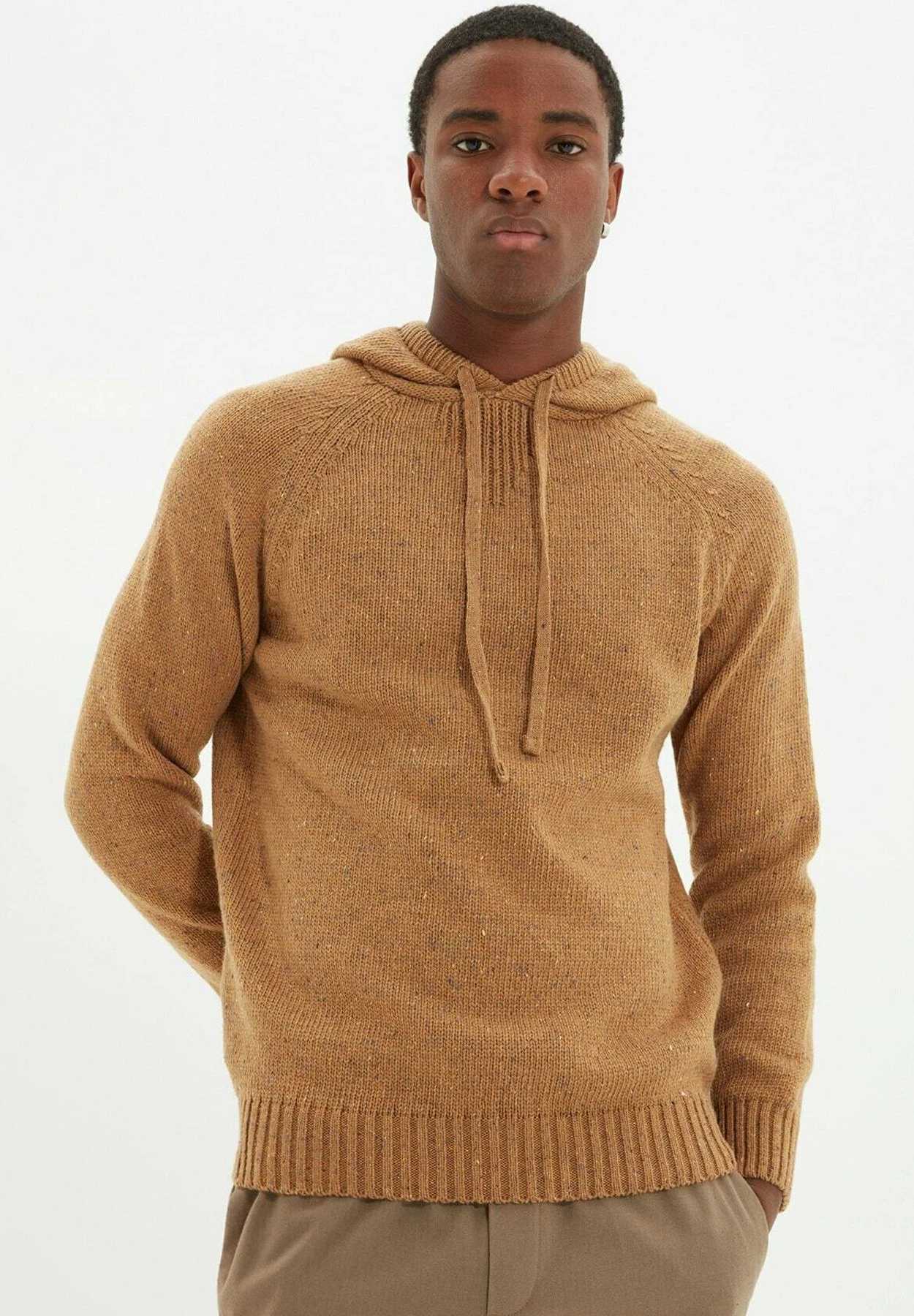 Trendyol Jersey Con Capucha - Brown