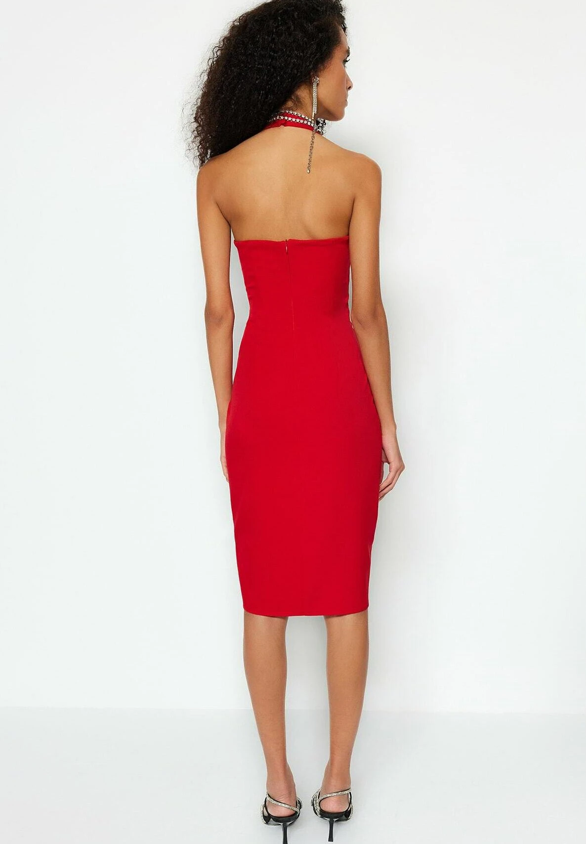Trendyol Vestido De Tubo - Red - Imagen 3