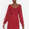 Trendyol Vestido De Cóctel - Burgundy
