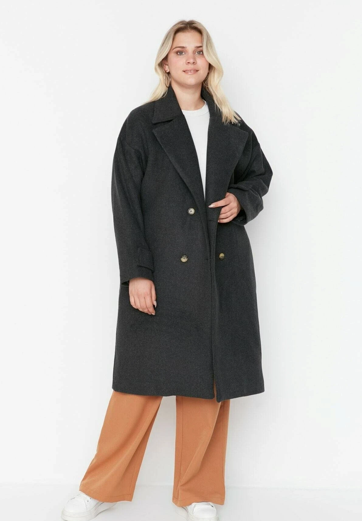 Plus Size - Abrigo Clásico - Gray - Imagen 4